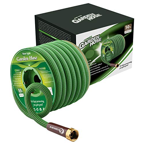persevere Garden Hose Lightweight Water Hose Kink Free Watering Hose Soft Farm Hose for Watering Lawn, Yard, Garden, Car Washing and Home Cleaning 25, 50, 75 and 100 ft (50FT)