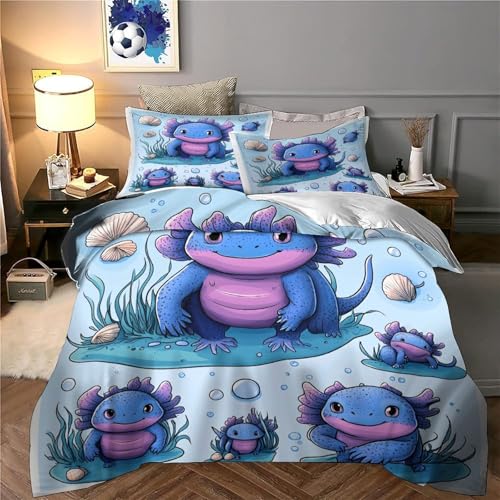 Housse de couette axolotl 140x200 idée cadeau idéale pour l'anniversaire d'une jeune fille ado - 6