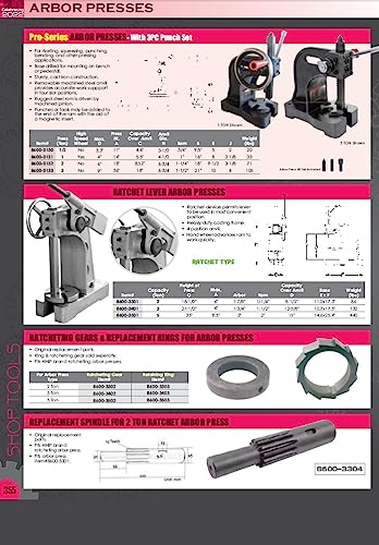Image of HHIP 8600-0035 Heavy Duty Arbor Press, 5 Ton 18.76 inch Max Height