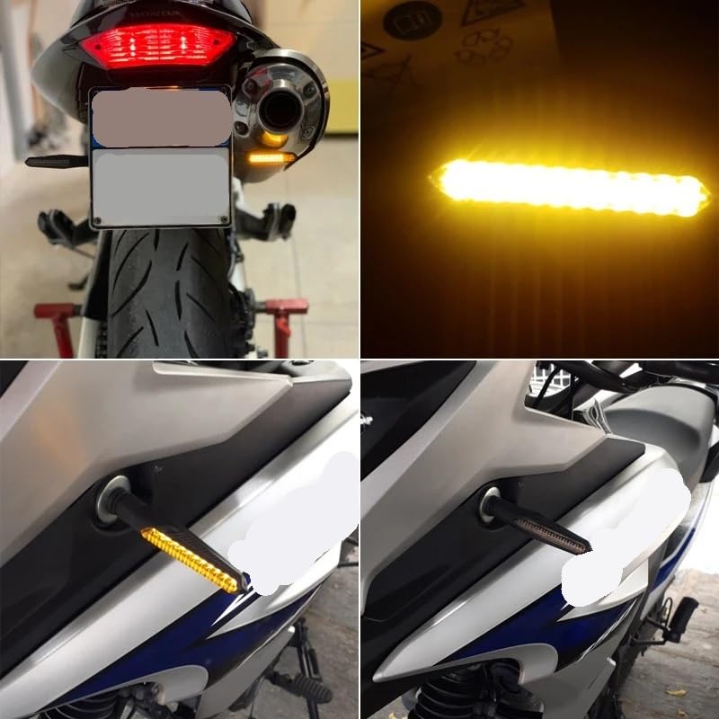 Clignotants pour moto LED 12V puissants et étanches style flèche