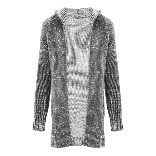 Mens Long Cardigan Sweaters Open Front Hooded Knitted Sweater Casual Ribbed Sweater Fall Outfits3