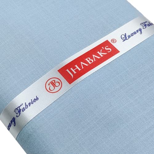 Image of JHABAK'S Premium Unstitched Shirt Fabric for Men Cotton Blend Material 2.25m Shirt Piece Cloth