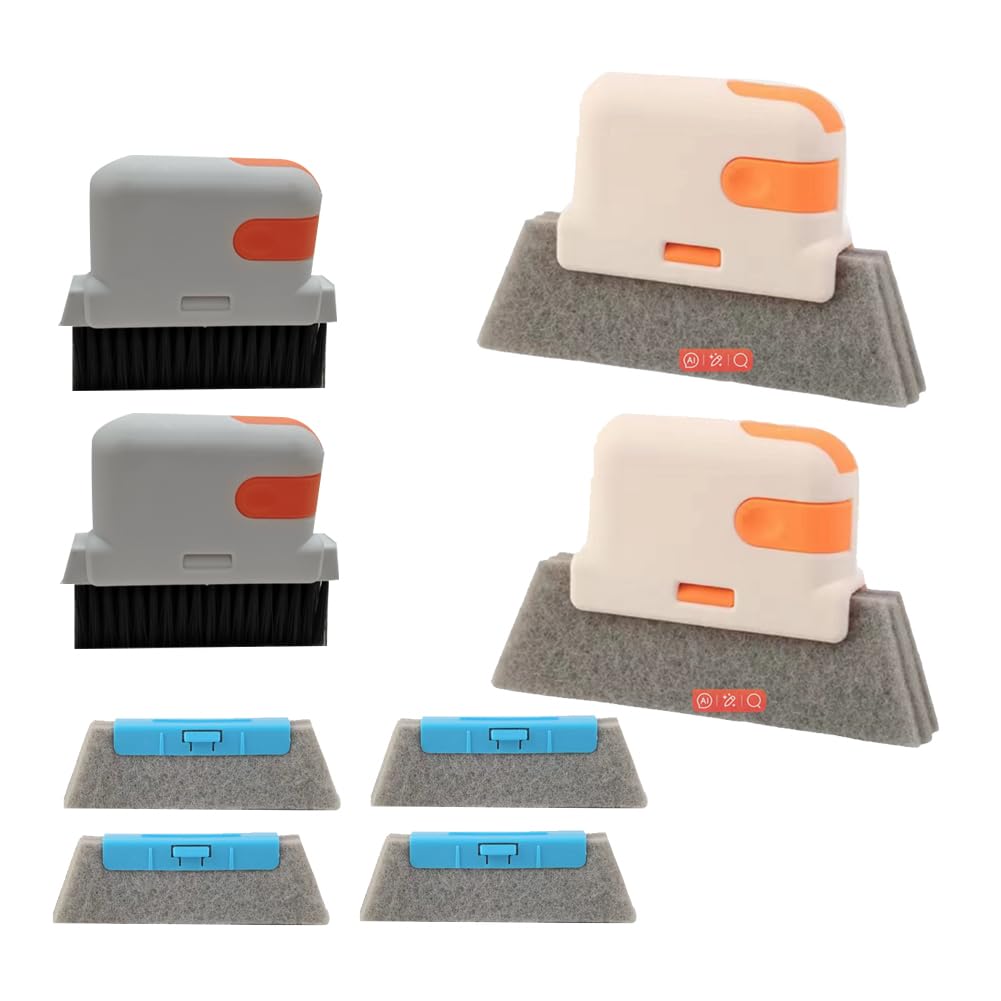 Vjsujehgy 8 PCS Window Track Cleaner Windowsill Groove Deadend Cabinet Crevice Brush for Window Sliding Door Track Sill Small Spa