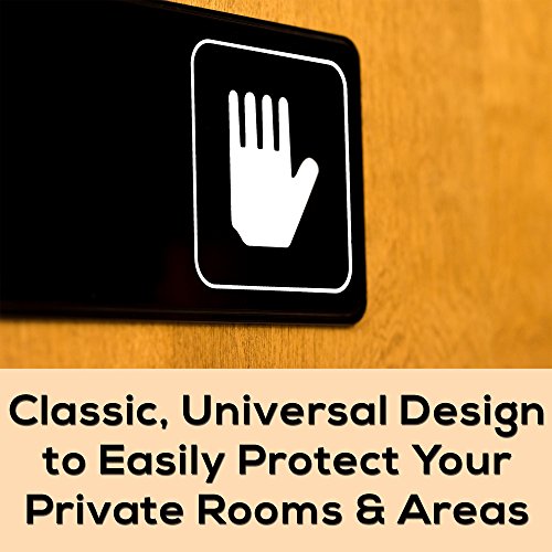 Easy Install Private Sign With Self-Adhesive Backing 2 Pack By Retail Genius. Set Up In 30 Seconds With No Tools Necessary. Our Durable, 9 In X 3 In Plastic Placard Helps Provide A Lifetime Of Privacy #TOP6