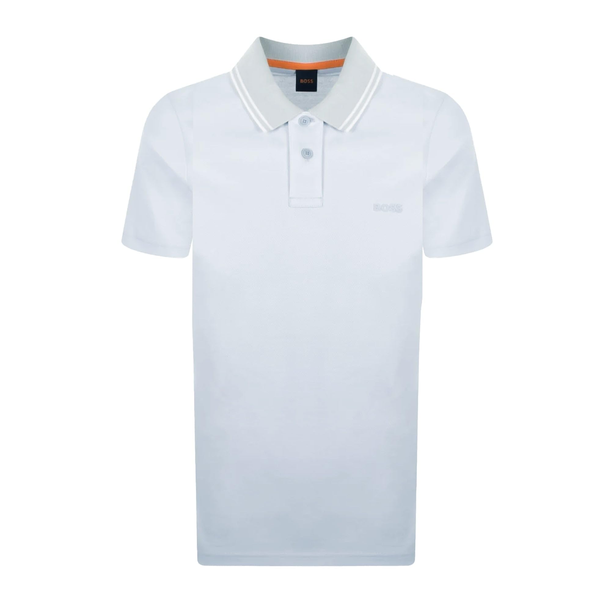 BOSS Relaxed Fit Oxford Piqué Polo Shirt, Light Pastel Grey, Short Sleeve (UK, Alpha, 3XL, Regular, Regular, Light Pastel Grey)
