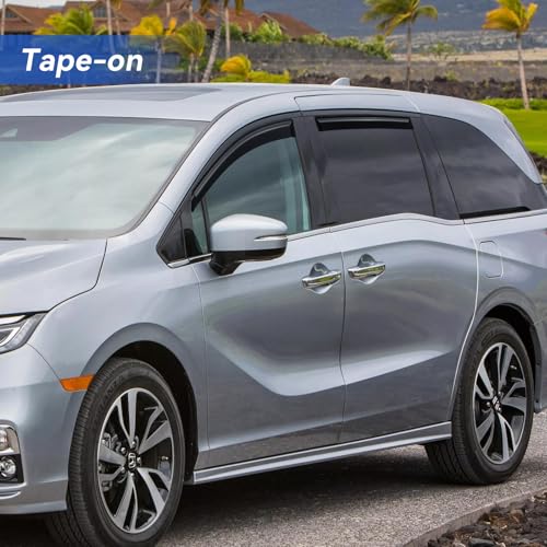 Image of Window Visors Rain Guards for 2011-2017 Honda Odyssey, Out-Channel Window Vent Wind Deflectors Visors Shades for 11 12 13 14 15 16 17 Honda Odyssey