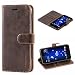 Produktbild Mulbess Handyhülle für HTC U11 Hülle Leder, HTC U11 Handy Hüllen, Vintage Flip Handytasche Schutzhülle für HTC U11 Case, Kaffee Braun