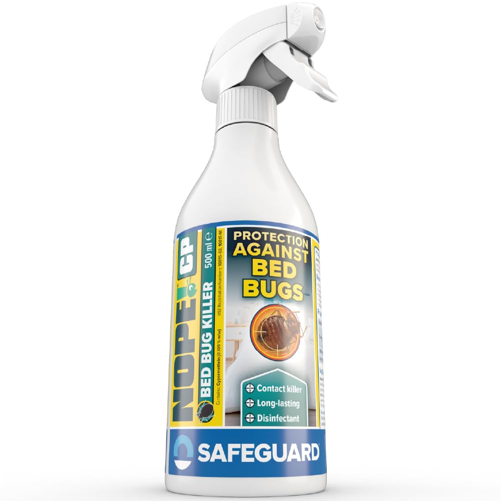 NOPE! CP Bed Bug Killer Spray Treatment (500ml) – Odourless & Non-Staining, Extended Residual Kill up to 3 Months for Mattress, Bed Frames, Carpets, Furniture