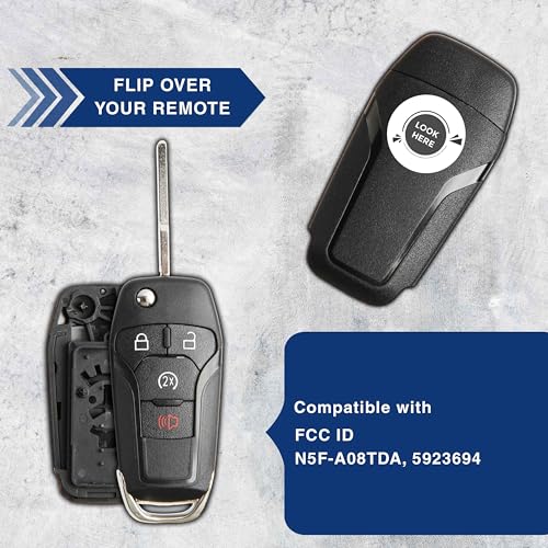 Coque clé Ford cassée ? Réparez avec ce boîtier N5F-A08TDA 5923694 rétractable - 5