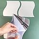 Runmeihe® 24PCS Spiegelfliesen Selbstklebend Spiegel Wandaufkleber Abnehmbare Kunst Kunststoff Fliesen Dekoration Geeignet Für Wohnzimmer, Bad, Schlafzimmer Wand DIY Dekor