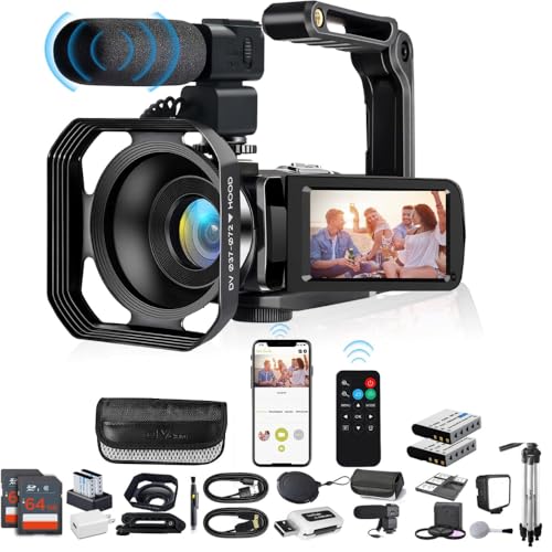 Acuvar 4K Video Camera Camcorder 48MP Auto Focus 60FPS WiFi