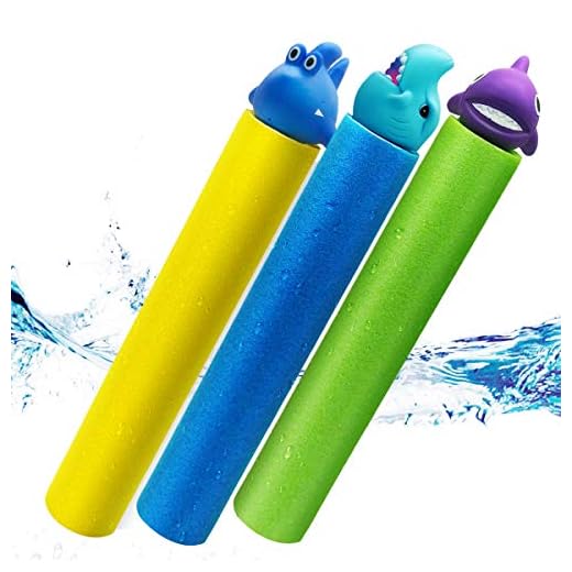 Water Guns for Kids 3 Pack Foam Water Blaster Squirt Gun Shooter Swimming Pool Pump Foam Water Soaker Super Blasters Soaker Summer Beach Toys Outdoor Swimming Pool Party Games Toys Toddlers Boys Girl