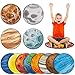 Tinideya 12 Pcs Kids Carpet Circle Seats for Classroom 16 Inch Space Planet Solar System Round Floor Mat Kids Floor Cushions Soft Educational Classroom Rug Non Slip for School Learning Playing Areas