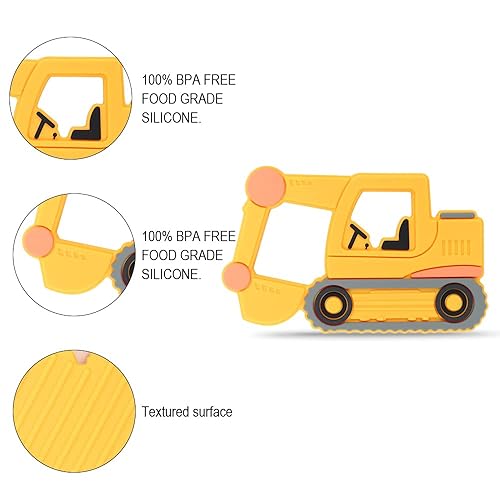Miniatura 2 de Juguete mordedor de silicona de grado alimenticio para bebés con soporte para chupete, juguetes de dentición para niños y niñas, apto para