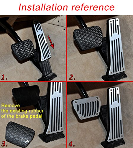 Foot Brake Gas Pedal Pad Cover Compatible With Mazda 2 3 6 Cx-3 Cx-5 Cx-9 Accessories Automatic Transmission #TOP4