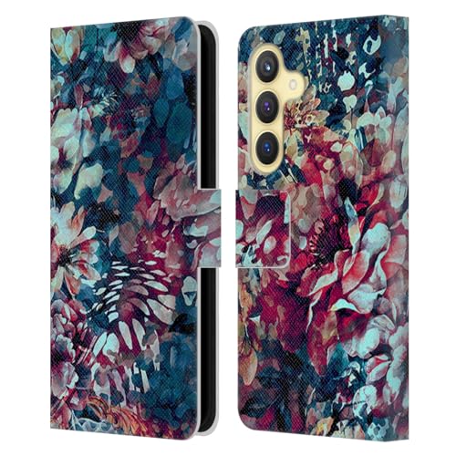 Funda Samsung Galaxy S24 5G Riza Peker flores con tapa y tarjetero integrado