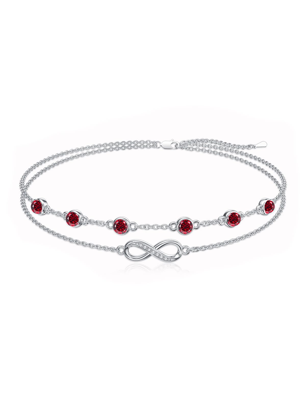 Dorunmo Anklet Bracelets For Women 925 Sterling Silver Birthstone/Infinity/Butterfly/Evil Eye/Turtle/Pineapple/Starfish/Heart Anklets Bracelets Jewelry Gifts for Women