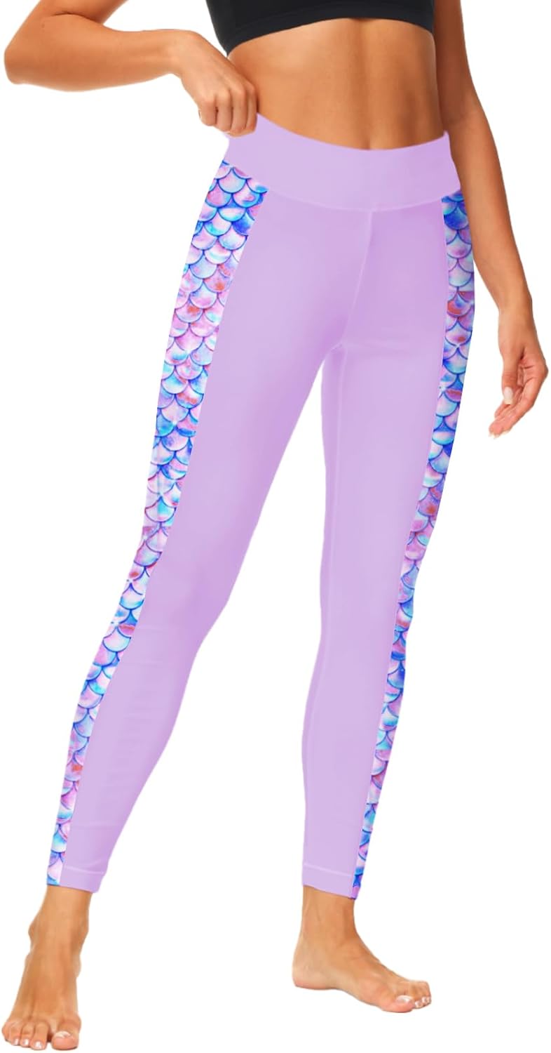 Deerose Print Swim Pants for Women Sun Protection High Waisted Swimming Leggings Rash Guard Pants - Image 7