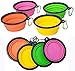 LukPaw Dog Bowl Travel Cup for Dog, Collapsible Pet Bowl,Foldable Expandable Dish for Pet Dog/Cat Food Water Feeding Portable Travel Bowl 4-Pack with Free Carabiner (Parent) (4 Colors)