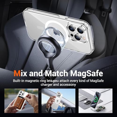 Image of ShieldTech Back Cover Case + Screen Protector for Apple iPhone 15 Pro | Mag-Safe Compatible | Transparent Mobile Phone Back Cover Case for i Phone 15 Pro /iPhone 15Pro | TPU Transparent Back Cover