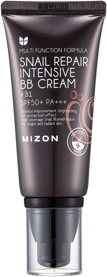 MIZON Snail Repair Blemish Balm, Multifunctional BB Cream with Snail Mucus Filtrate, Skin Care and Makeup Coverage, Strenghtens Skin Elasticity, Improves Fine Wrinkles (#31)