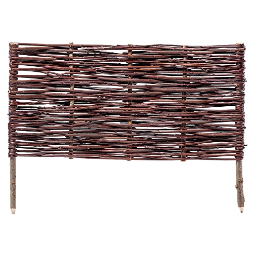 KADAX 5er Set Beetbegrenzung aus Weide 60 x 40 cm Weidengeflecht für Beete, Gartenwege und Rasen, natürliche Abgrenzung für Blumen und Gemüse