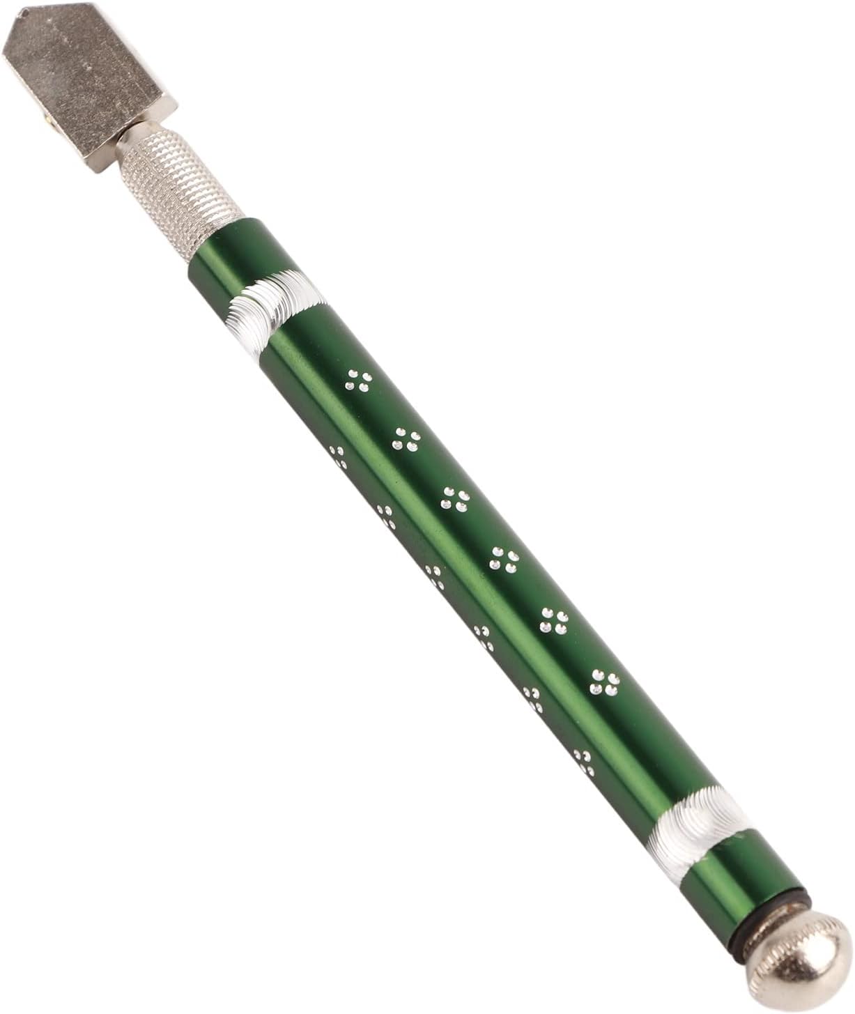 Glass Cutter with Non-Slip Handle, Sharp Blade & Metal Tap for Cutting Glass Plate