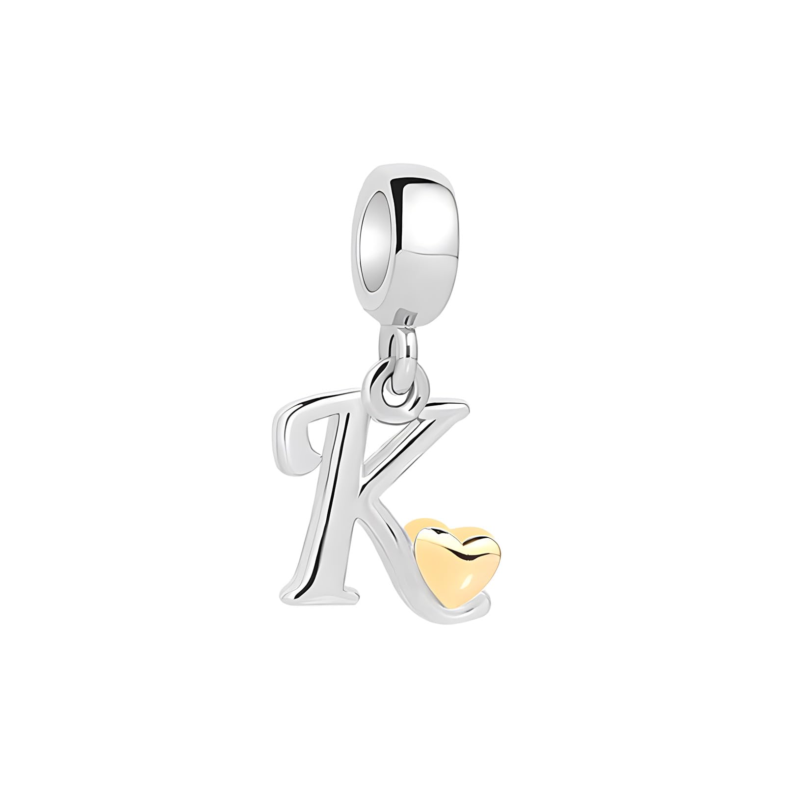FLUFLO Charm Anhänger Damen Buchstabe A-Z für Armband 925 Sterling Silber Charms Beads passend für Pandora Armband und Halskette, Kompatibel mit Europäischen Armbänder für Frauen Mädchen X237