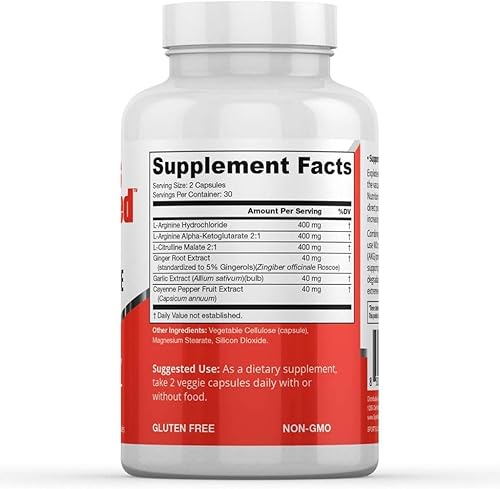 Miniatura 6 de Sports Illustrated Suplemento nutricional de óxido nítrico para preentrenamiento, 60 cápsulas veganas, las píldoras de óxido nítrico pueden apoyar