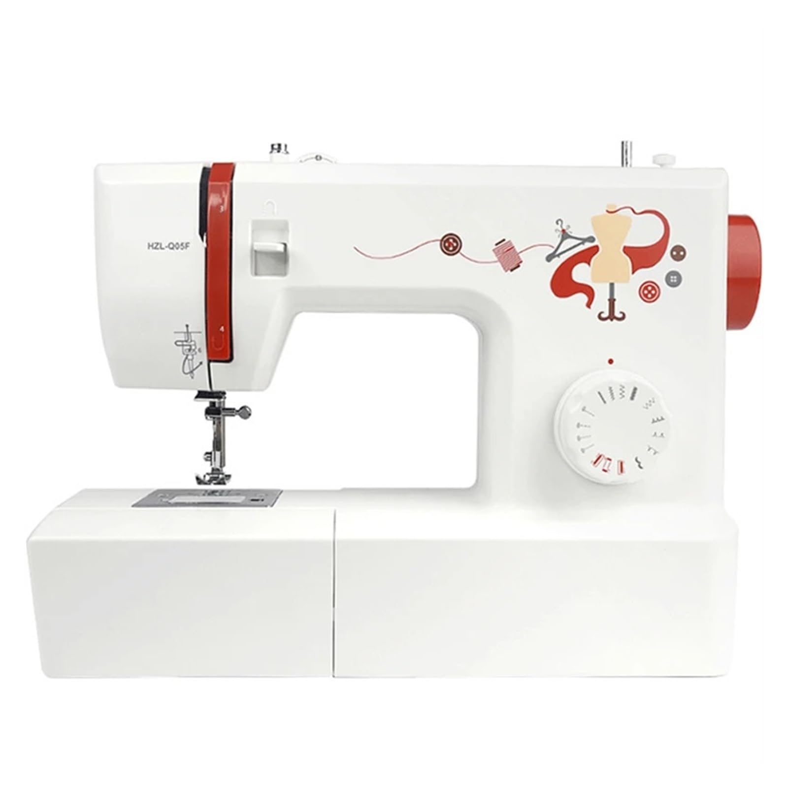 Máquina de Coser eléctrica Multifuncional doméstica de Gran tamaño para Escritorio, con Costura HZL-Q05F, Potente, silenciosa y Estable.