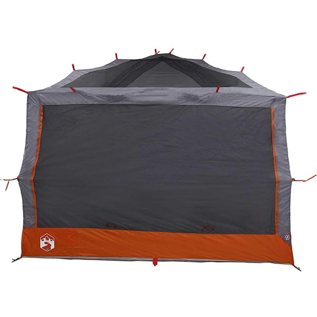 Tenda interna con tetto verde e grigio, 300 x 300 x 250 cm, tenda da campeggio impermeabile per avventure estive, con set di aste e borsa per il trasporto, tenda spaziosa per affidabilità