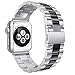 U191U Band Compatible with Apple Watch 38mm 42mm Stainless Steel Wristband Metal Buckle Clasp iWatch 40mm 44mm Strap Bracelet for Apple Watch Series 4/3/2/1 Sports Edition(Silver/Black, 42MM)