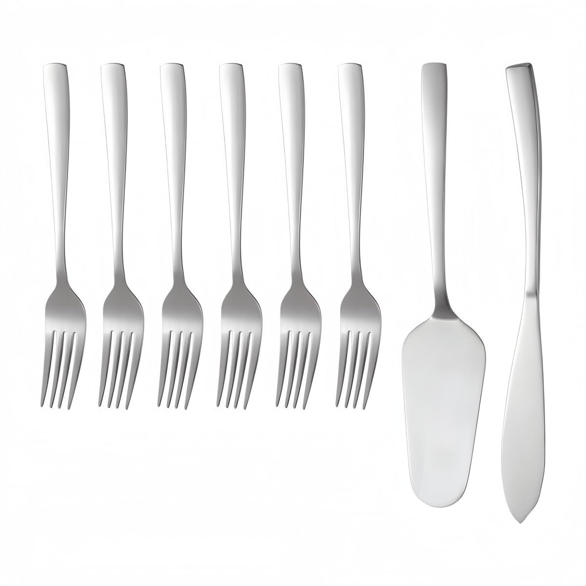 Gold Cake Servers - 10 Pack | Serrated & Hammered -10 Gold Cake Servers - 10 Pack | Serrated & Hammered -10