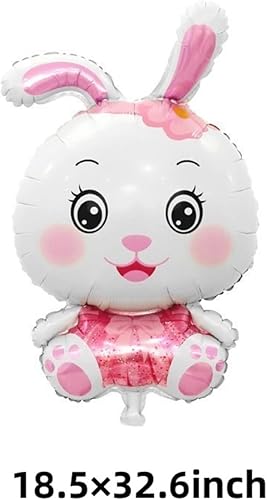 Miniatura 2 de 4 globos de conejo de Pascua, globos en forma de conejo, globos de aluminio de conejo de Pascua para fiesta temática de conejo de Pascua,