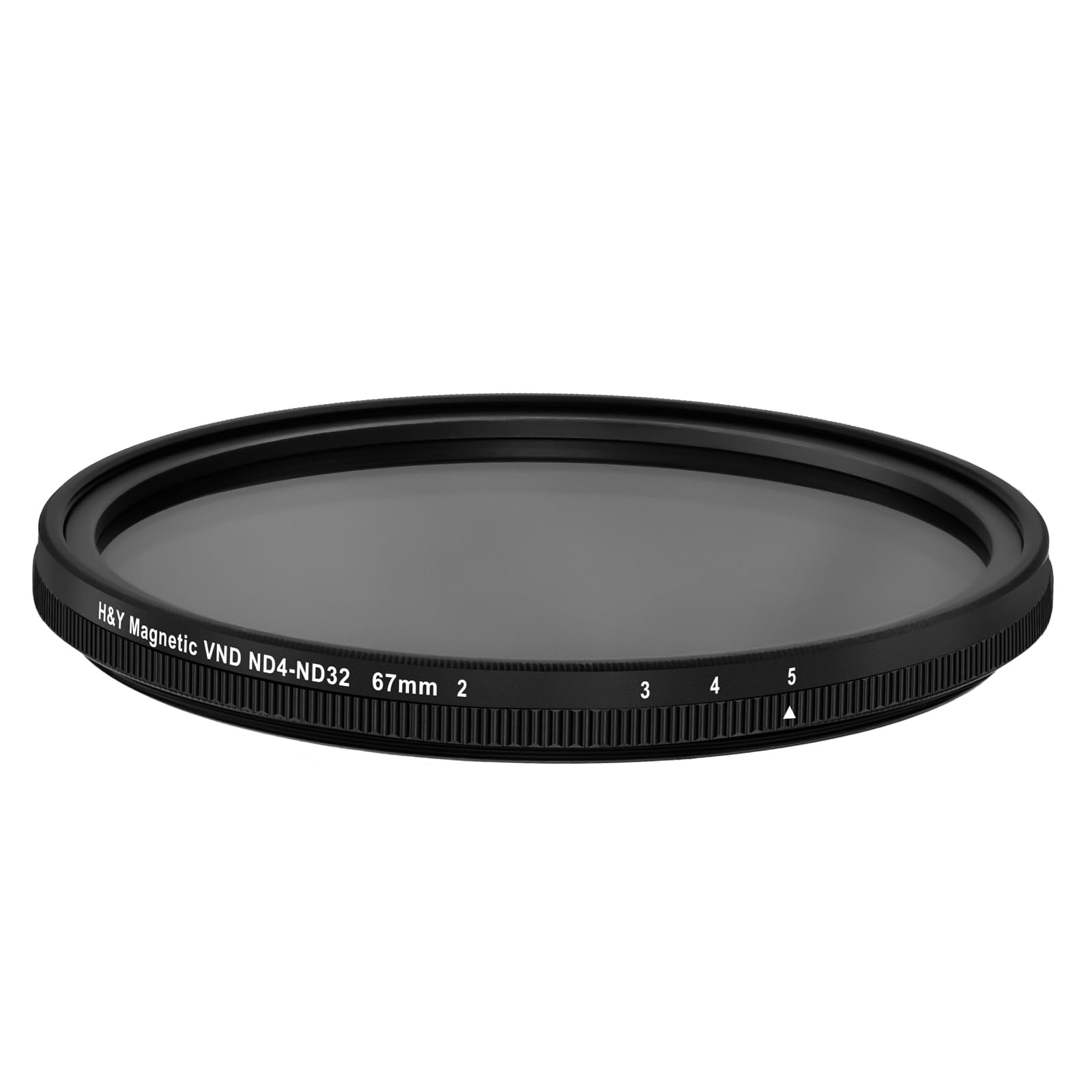 H&Y Filtro ND variable ND4-ND32 (2-5 paradas), VND atornillado de 67 mm, filtro de densidad neutra con vidrio óptico multicapa MRC, tapa magnética y diseño apilable
