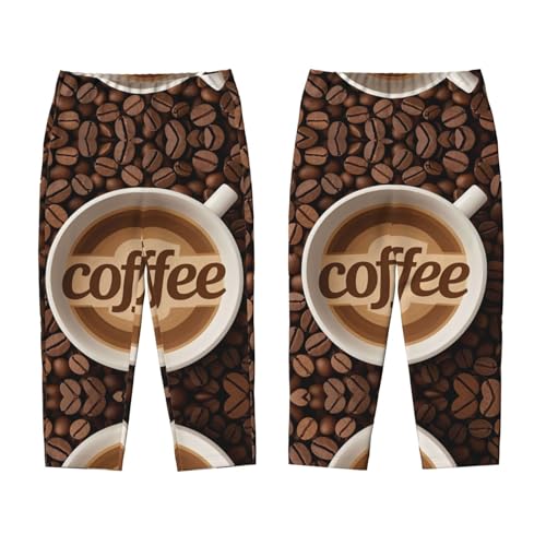 Pajama Pants Pajama Bottoms with Elastic Waistband Sleepwear Lounge PantsCoffee Mug Coffee Bean3