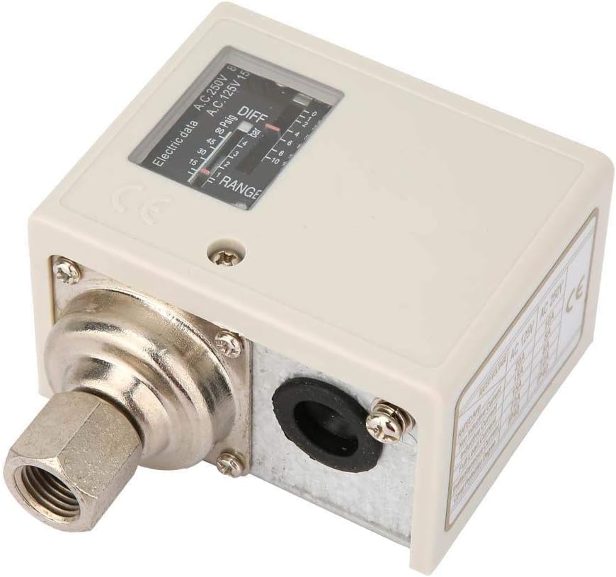 Air Compressor Pressure Switch, G1/4'' 1-10Bar Electronic Female Pressure Control Air Water Pump Compressor Pressure Controlle for Freon,Air,Liquid