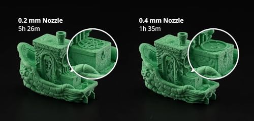 Bambu Lab Hotend with Nozzle - X1 Series and P1 Series Compatible with P1S P1P X1C X1 Carbon 3D Printer (.2MM Stainless Steel)