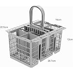 Cesta para lavavajillas para cubiertos compatible con Indesit, Ariston, Hotpoint, Cesta De Cubertería Universal 12 x 16 x 21 cm