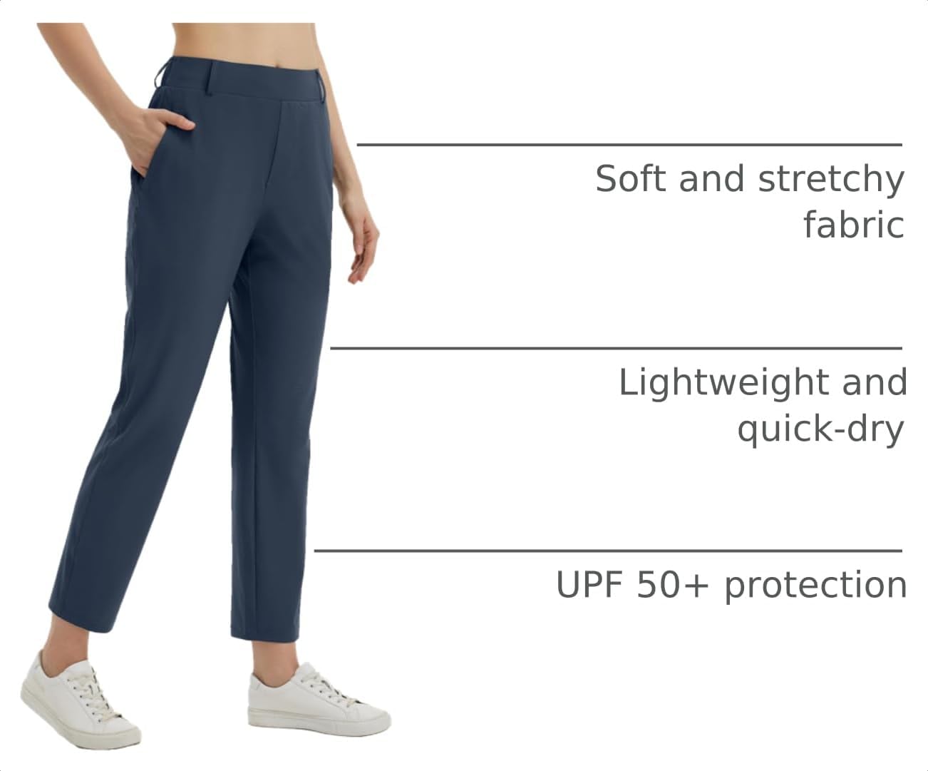 baleaf Women's Golf Pants Work Casual Travel Lightweight image 4