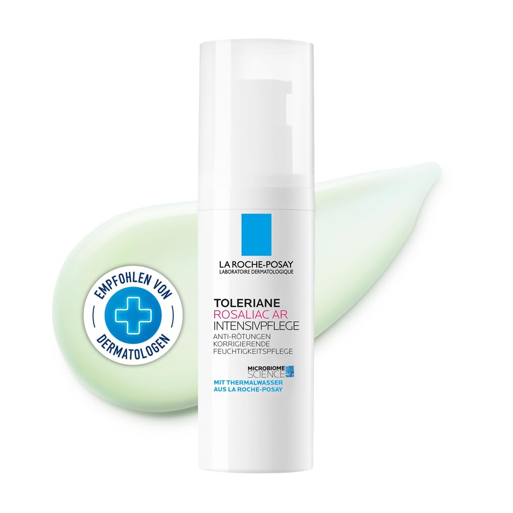 La Roche Posay Toleriane Rosaliac AR Intensivpflege, Gesichtspflege für zu Rötungen und Rosazea neigende Haut, Feuchtigkeitscreme mit ausgleichendem Grünton, Kaschierende Intensivpflege, 40ml