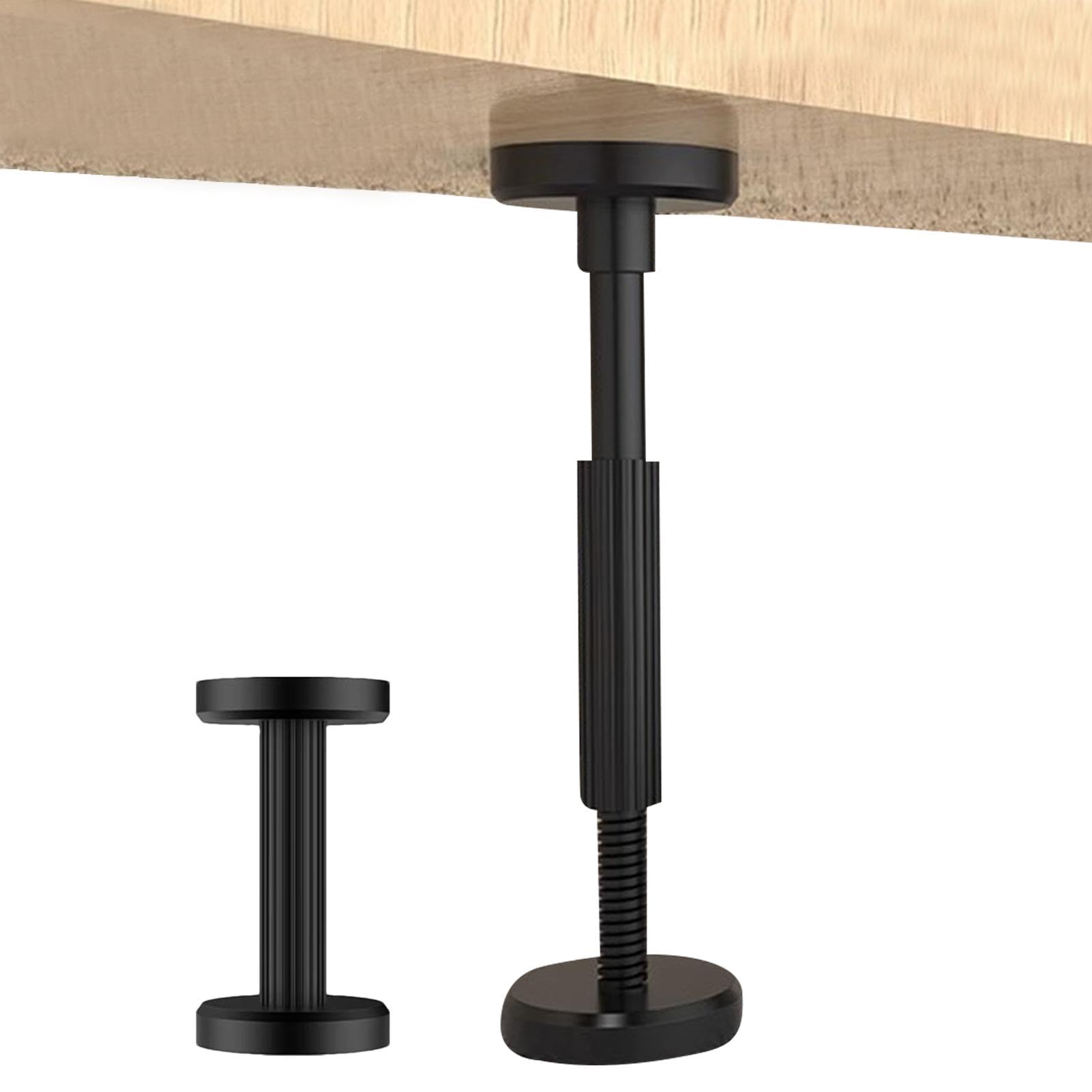 Lot de 2 barres de support télescopiques, support de montage à une main, support télescopique, tendeur de porte, 3ème système de support de main, lève-cloison sèche et barres de charge,