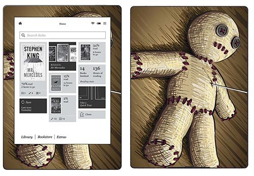 Royal Sticker RS.119707 Autocollant pour Kobo Aura H2O Motif Voodoo Doll