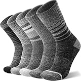 ANTSANG Merino Wolle Wandern Socken für Herren und Damen 5 Paare Warme...
