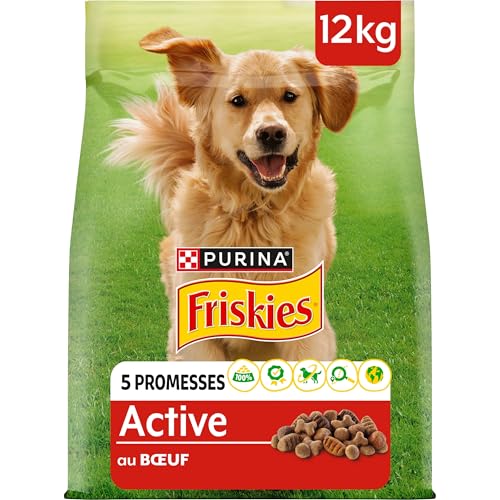 FRISKIES Croquettes Chien Active Bœuf 12KG