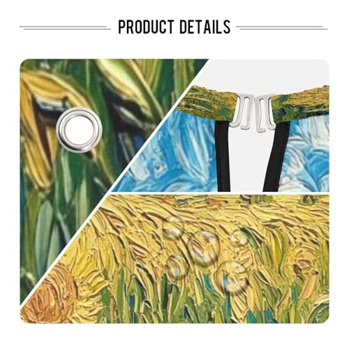 Capa para Corte de Cabello Van Gogh's Fields Impermeable Profesional para Barbería con Cierre Ajustable de Broche para Estilismo y Peluquería miniatura 4