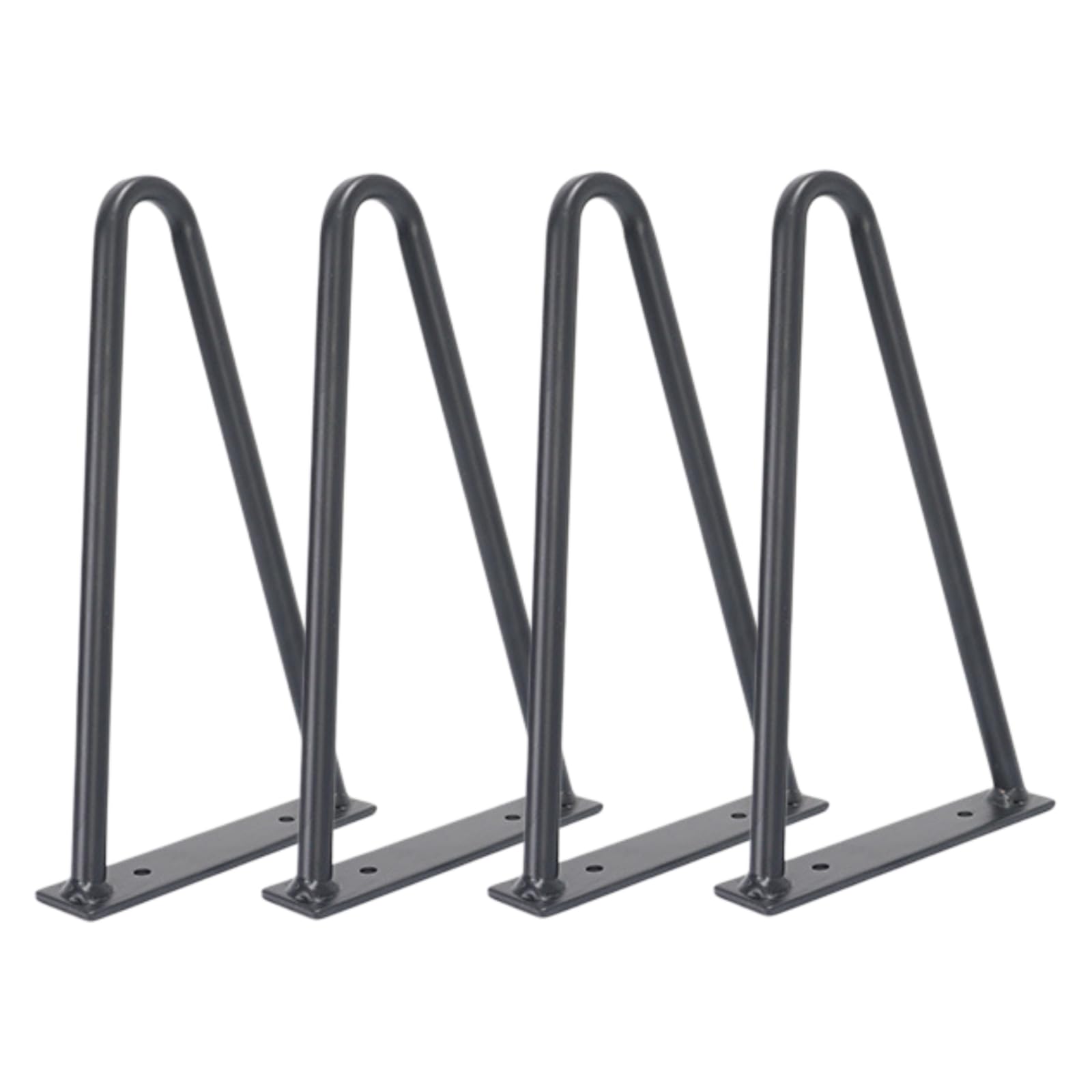 Piedini per letto 4 pezzitavolo in ferro Nere 15cm | Gambe per tavolo a forma di U realizzate con tubi di filo cavo, utilizzate per progetti fai-da-te