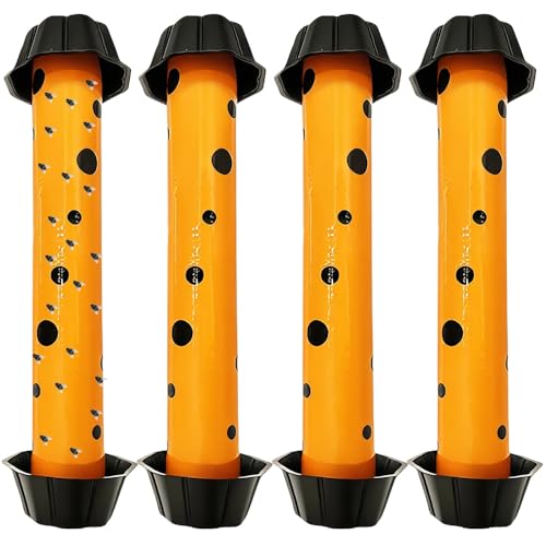 Mineup 4 Pcs Trampas Grandes para Moscas para Interior Y Exterior, Trampa para Moscas De Fruta, Atrapamoscas con Tiras Adhesivas, para Colocar Y Colgar, Duradero Y Eficaz, Natural Y No Tóxico