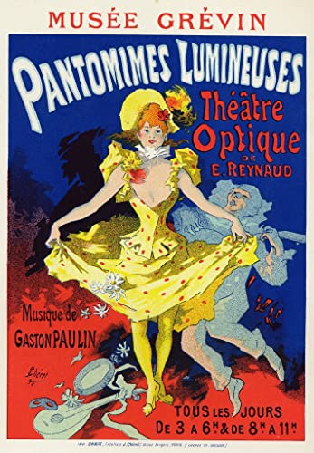 Affiche Jules Chéret Mime Théâtre Grévin pour revivre la magie de Paris