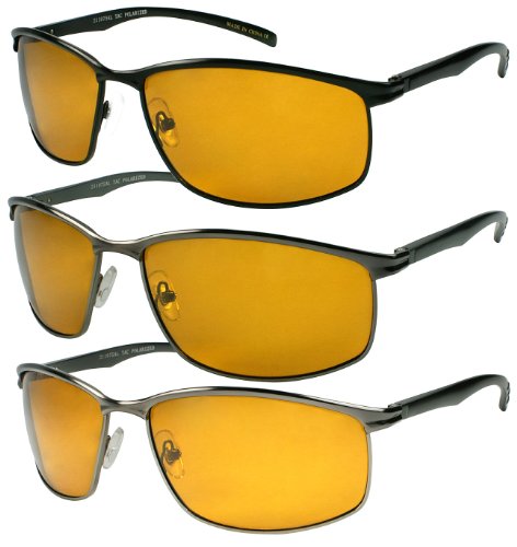 Men's Wrap Around Sports Aluminum Frame Sunglasses 21107SAL-PHD2